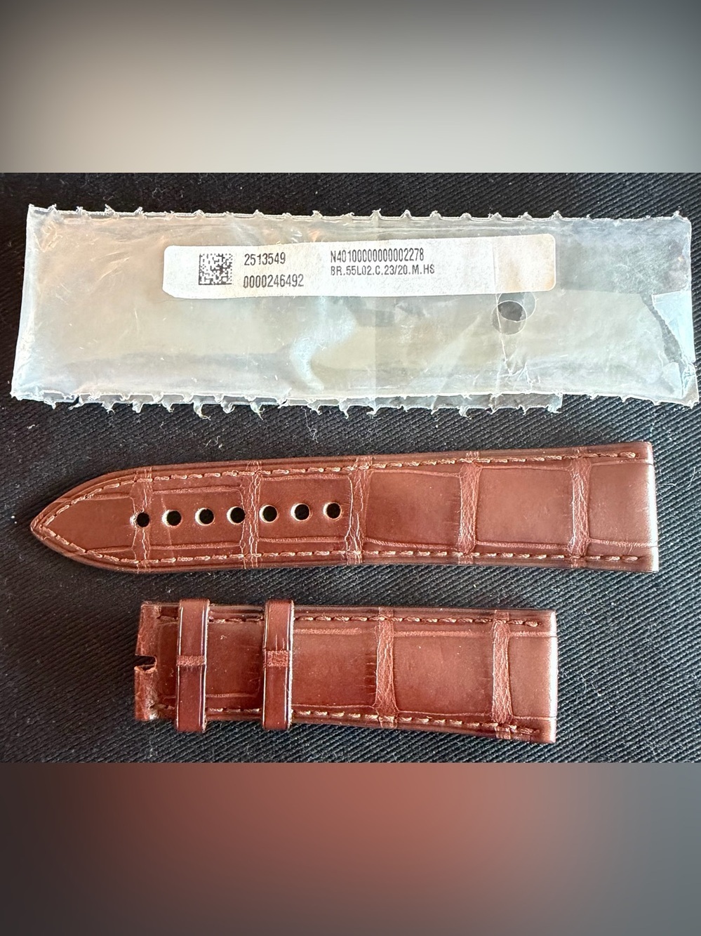Blancpain 42mm villerete strap 23/20mm brown alligator